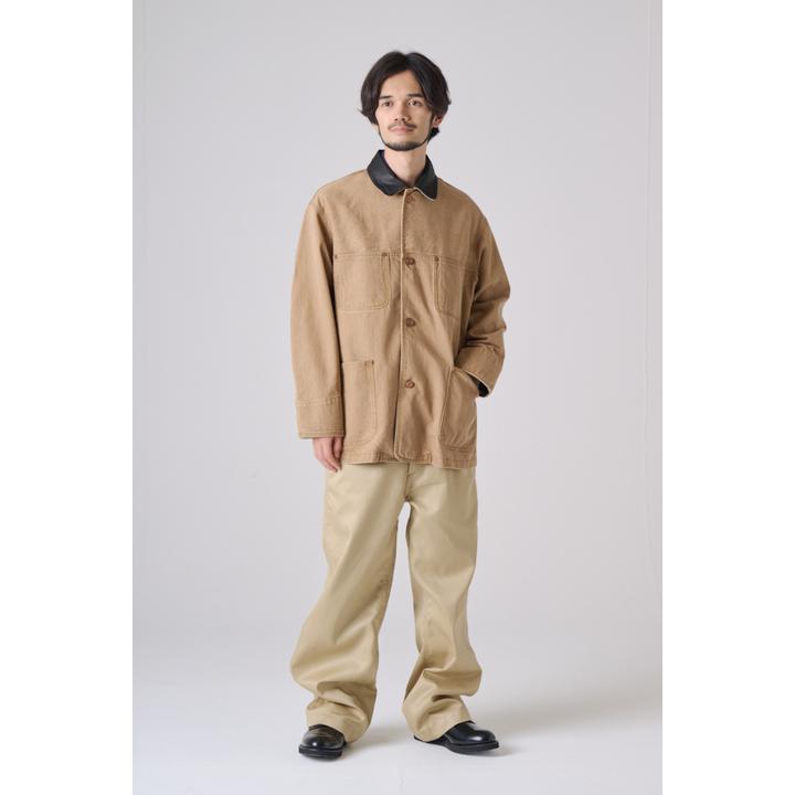 LEATHER COLLAR COVERALL