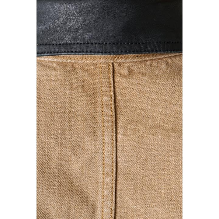 LEATHER COLLAR COVERALL