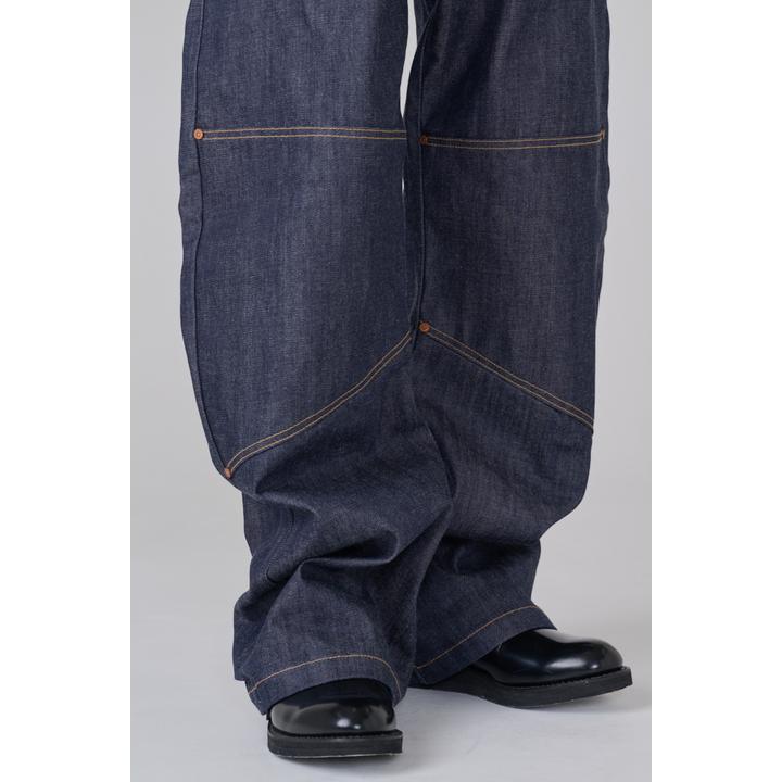 DOUBLE KNEE DENIM CURB TROUSER (KUR)
