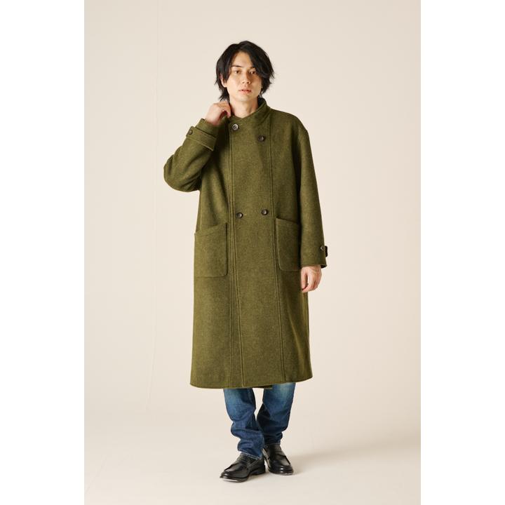 STAND COLLAR  DOUBLE BEAVER COAT  