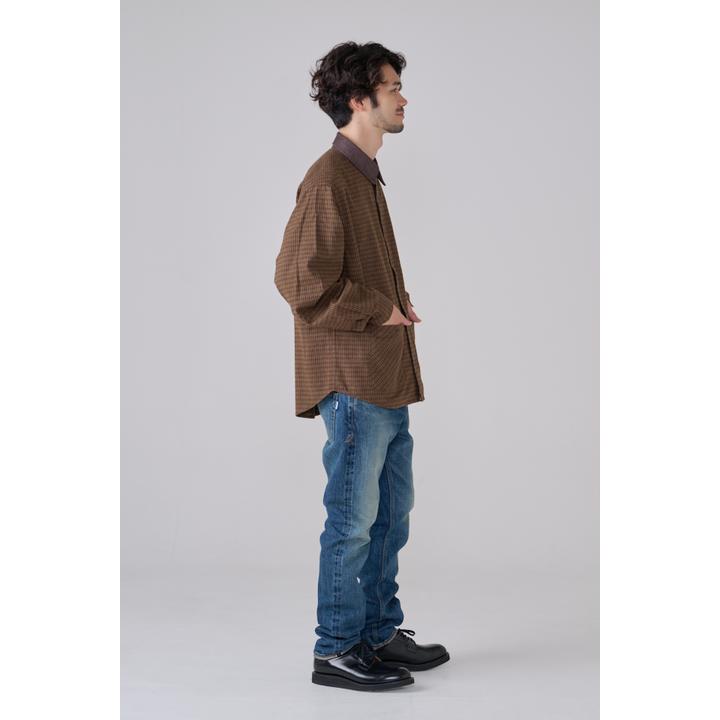 SUEDE COLLAR SHIRT