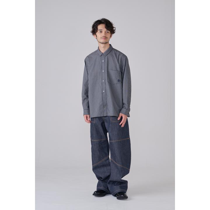 DOUBLE KNEE DENIM CURB TROUSER (KUR)