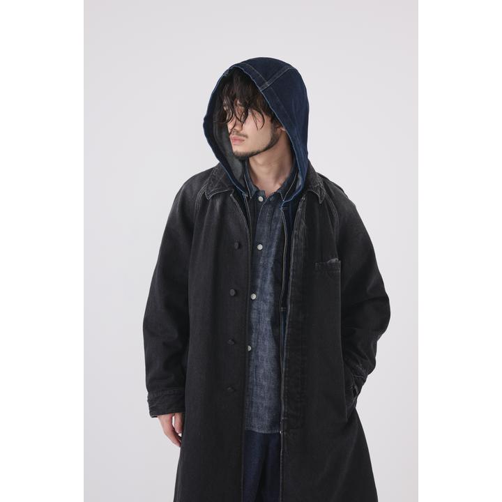 DENIM STAIN COLLAR COAT