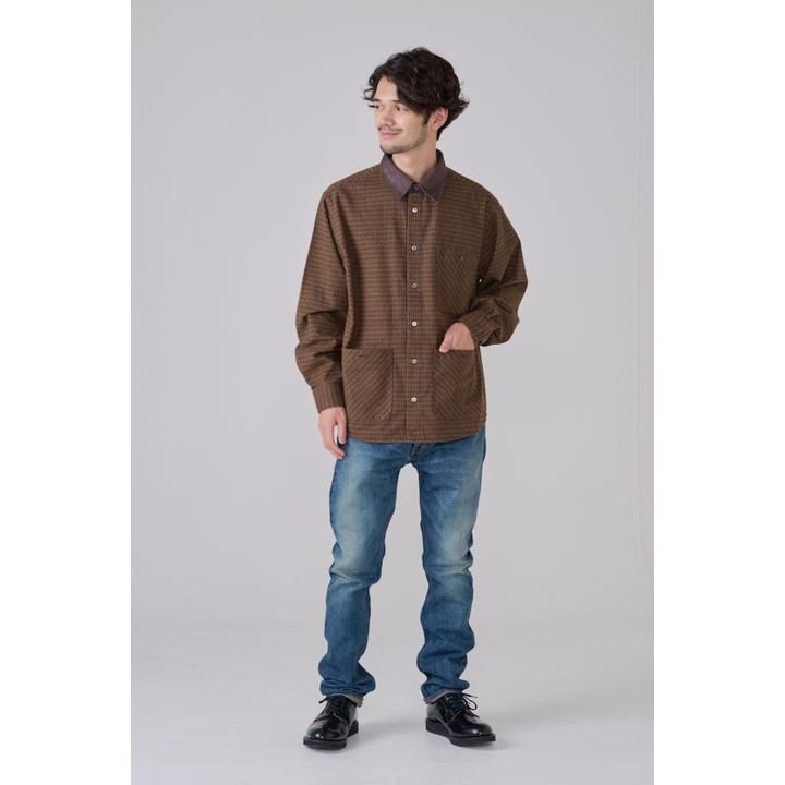 SUEDE COLLAR SHIRT
