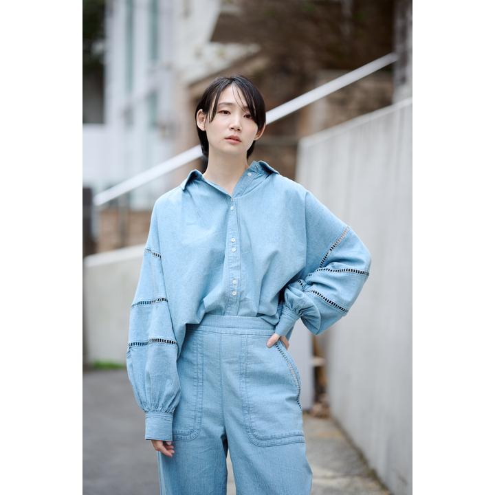 LADDER LACE DENIM BL