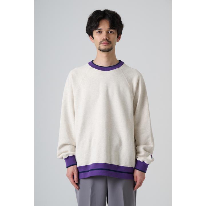 BORDER RIB SWEAT SHIRT