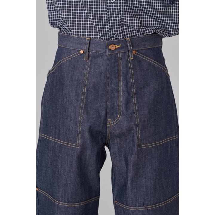 DOUBLE KNEE DENIM CURB TROUSER (KUR)