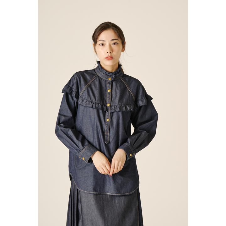 FRILL YOKE DENIM SH