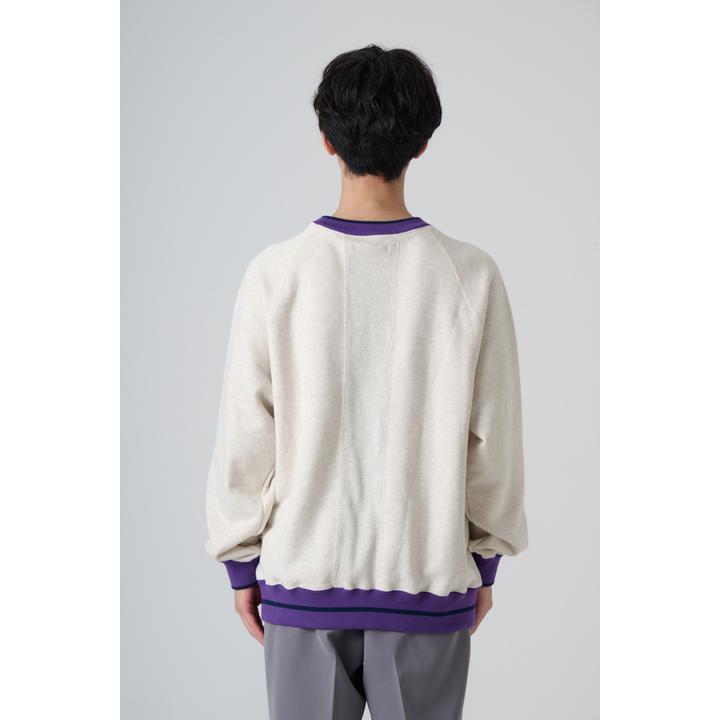 BORDER RIB SWEAT SHIRT