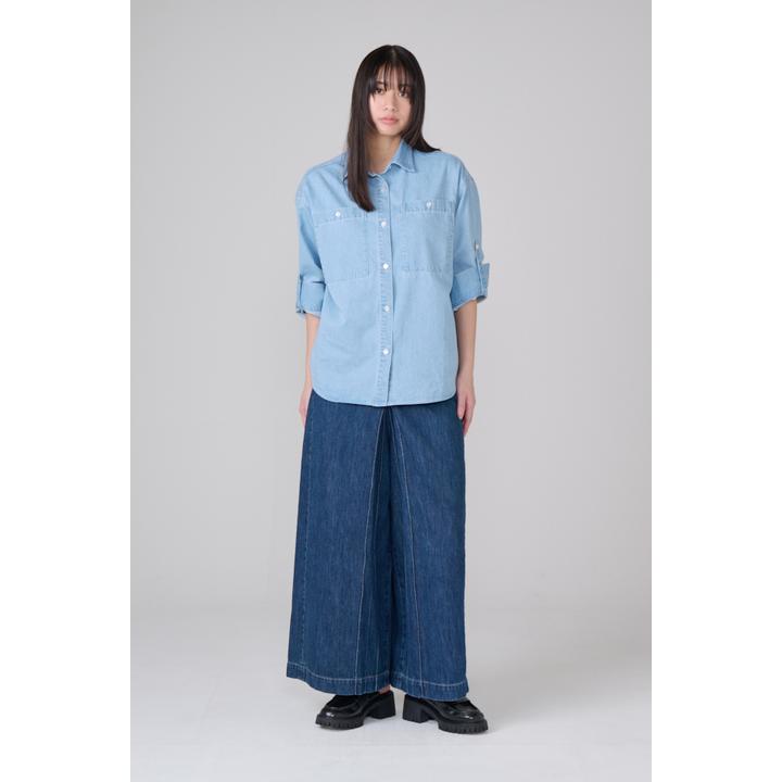 SAILOR CULOTTES WIDE DENIM PT
