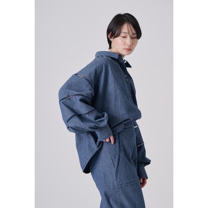LADDER LACE DENIM BL