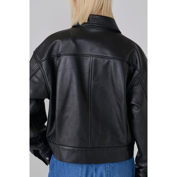 LEATHER BLOUSON JACKET