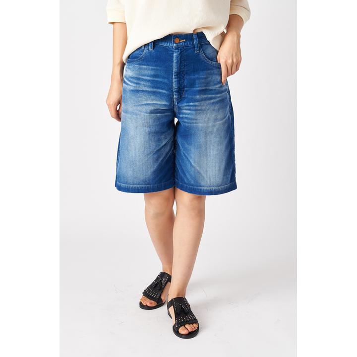 18SS インディゴコールハーフパンツ