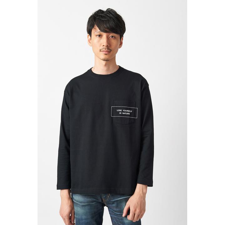 ポケット付きプリントL/S Tee