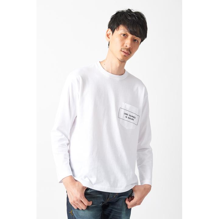 ポケット付きプリントL/S Tee