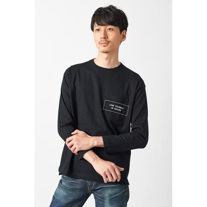 ポケット付きプリントL/S Tee