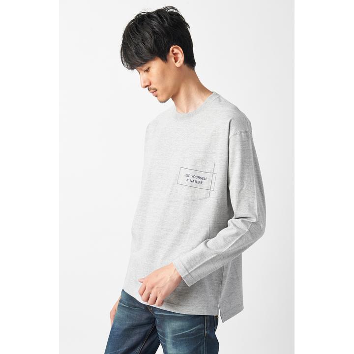 ポケット付きプリントL/S Tee