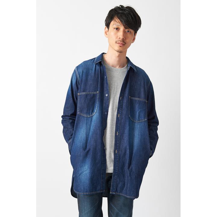 デニムロングシャツ