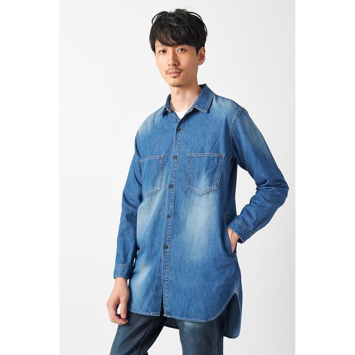 デニムロングシャツ