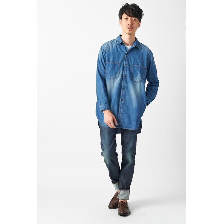 デニムロングシャツ
