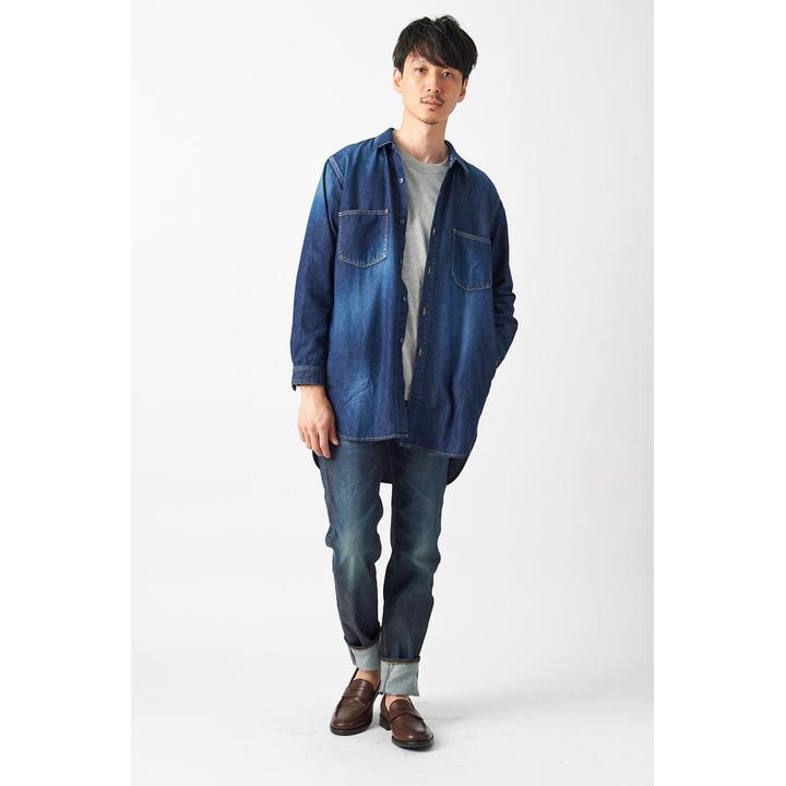 デニムロングシャツ