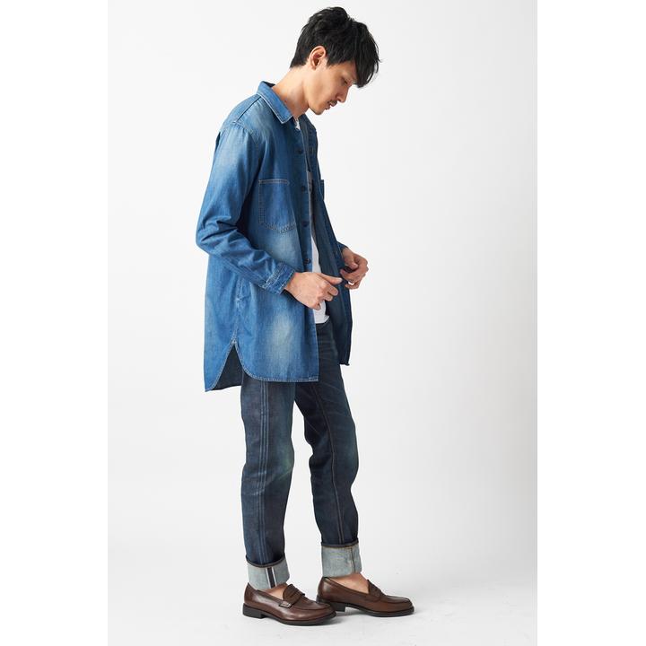 デニムロングシャツ