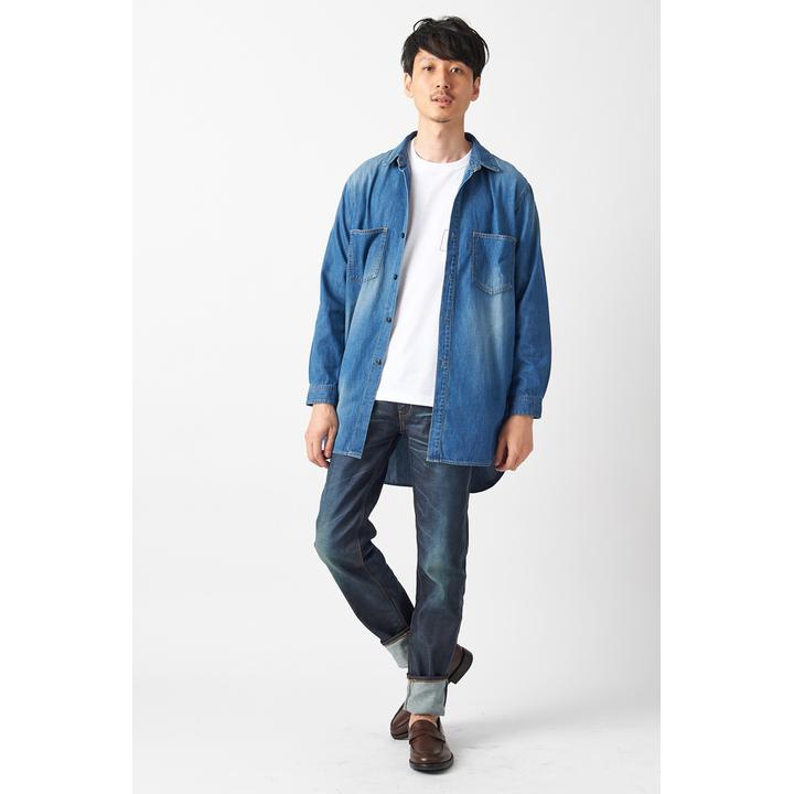 デニムロングシャツ