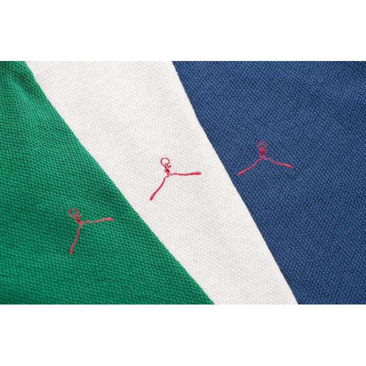 イタリーヤーンハンガー刺繍ボートネックサマーニット