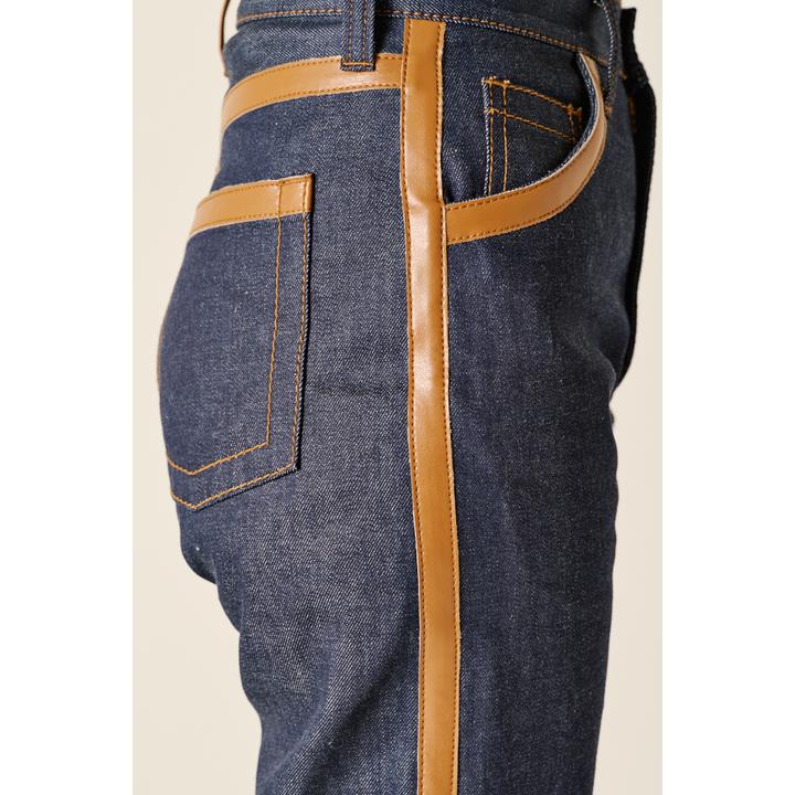 LEATHER LINE DENIM