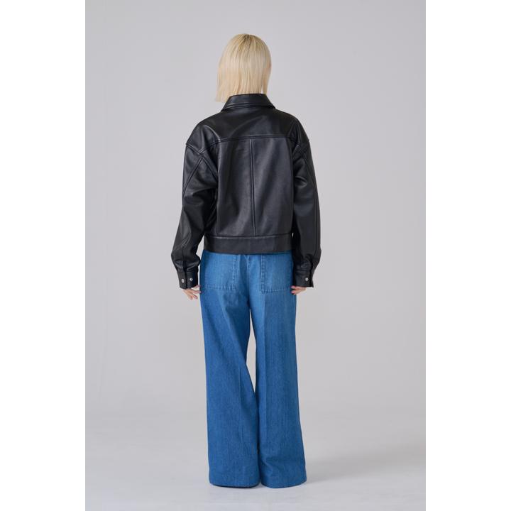 LEATHER BLOUSON JACKET