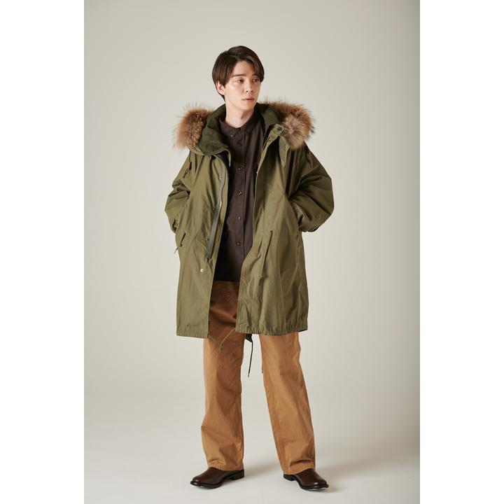 スタンドカラーライナー付きモッズコート