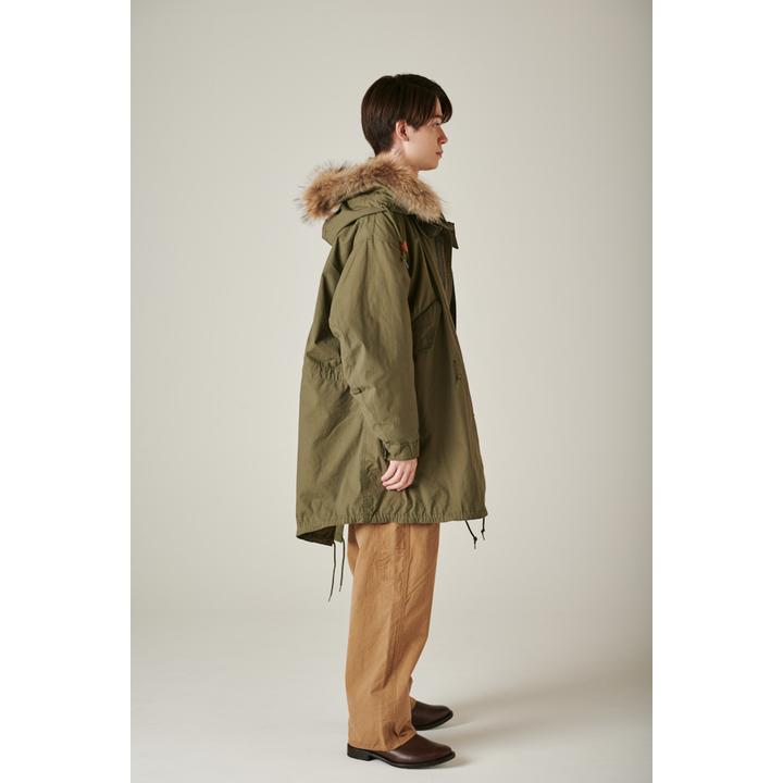 スタンドカラーライナー付きモッズコート