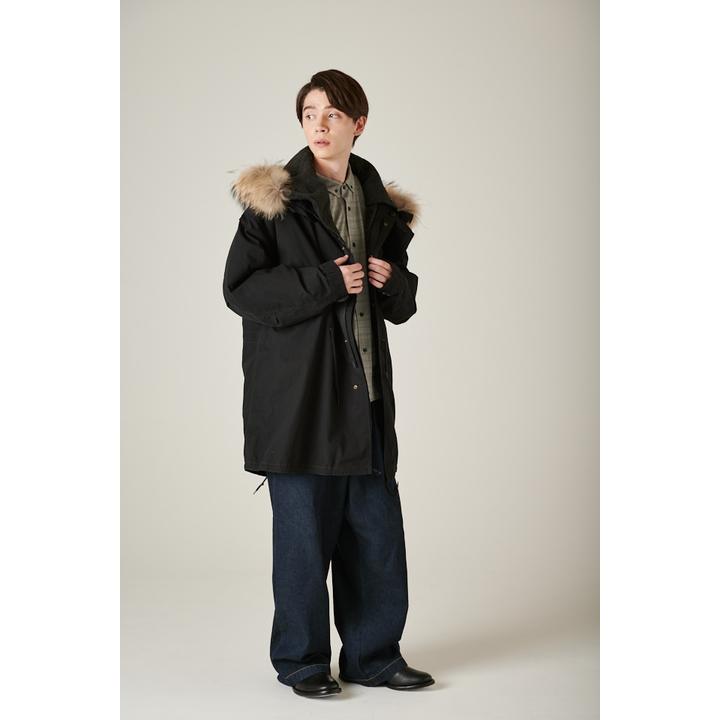 スタンドカラーライナー付きモッズコート