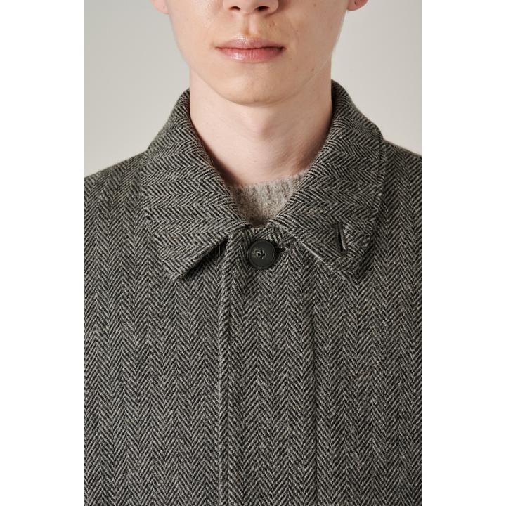 ヘリンボーンツイードコート