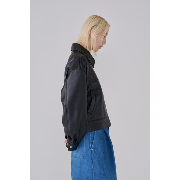LEATHER BLOUSON JACKET
