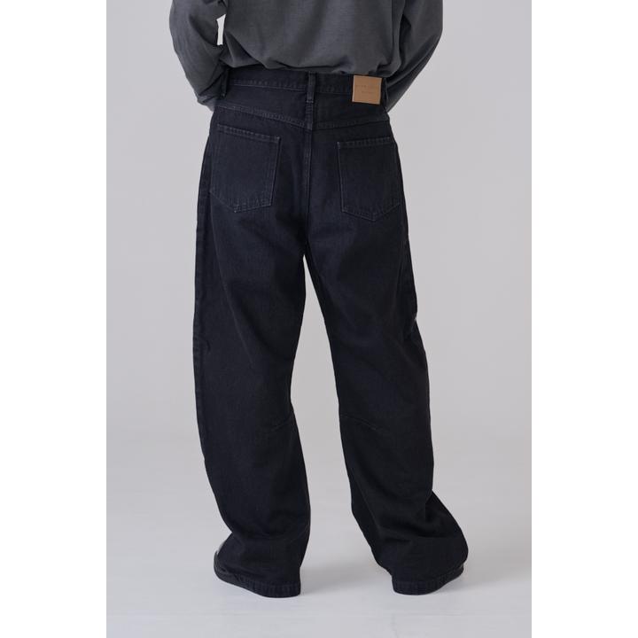 DOUBLE KNEE DENIM CURB TROUSER (KUR)