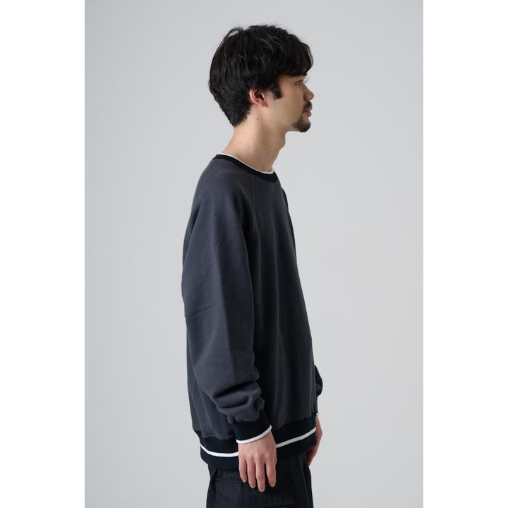 BORDER RIB SWEAT SHIRT