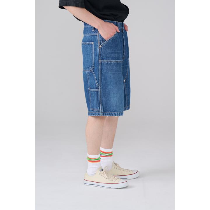 DOUBLE KNEE DENIM SHORT