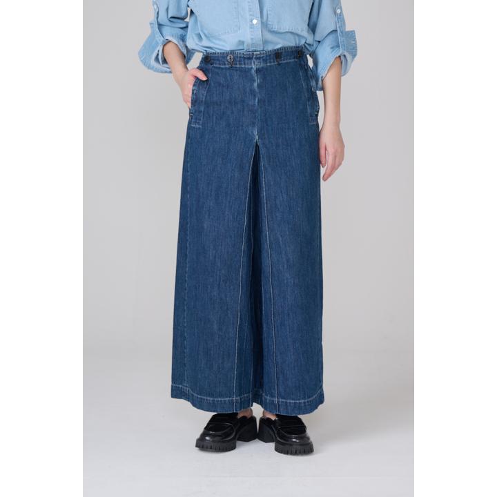 SAILOR CULOTTES WIDE DENIM PT