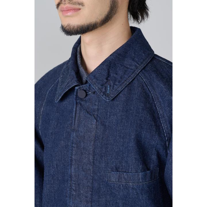  DENIM STAIN COLLAR COAT