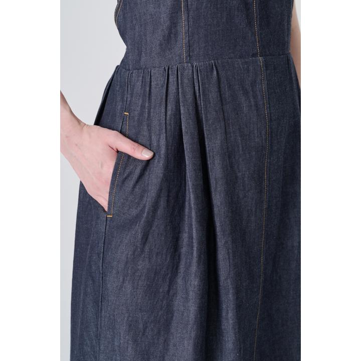 APRON DENIM DRESS