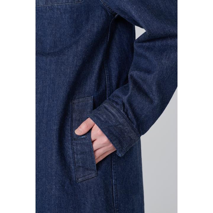  DENIM STAIN COLLAR COAT