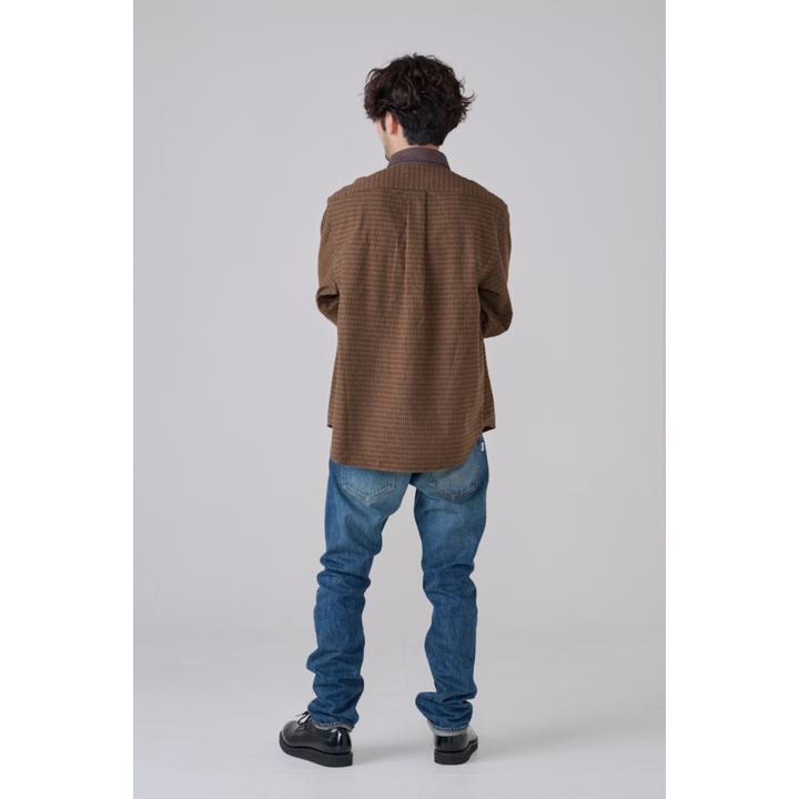 SUEDE COLLAR SHIRT