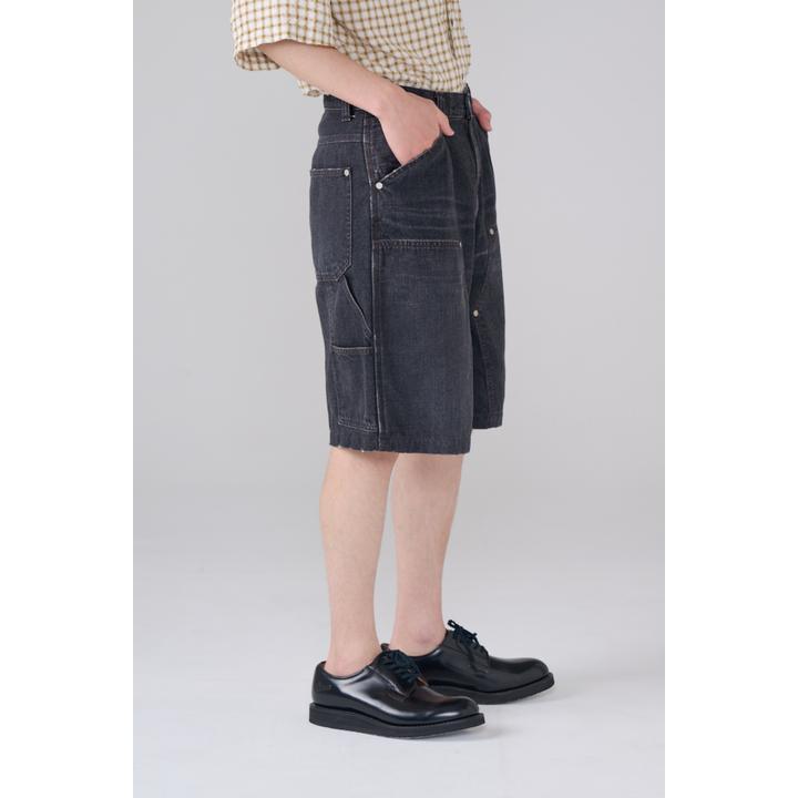 DOUBLE KNEE DENIM SHORT
