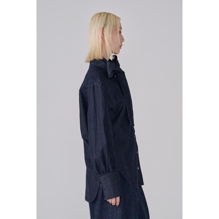 BOW-TIE DENIM SHIRT