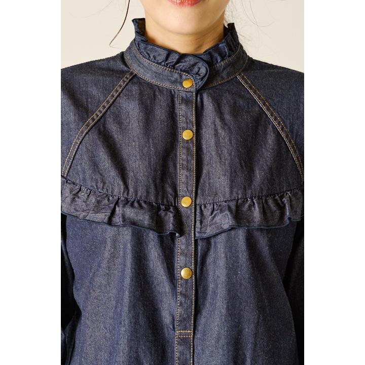 FRILL YOKE DENIM SH
