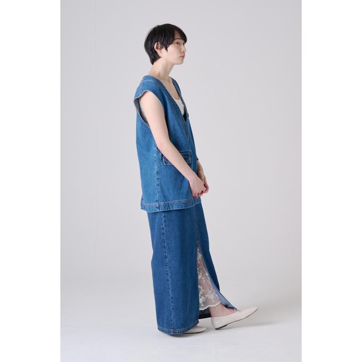 DENIM V-NECK VEST