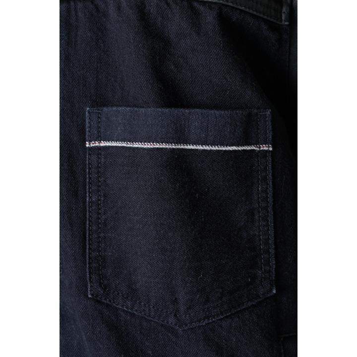 LEATHER DENIM JKT