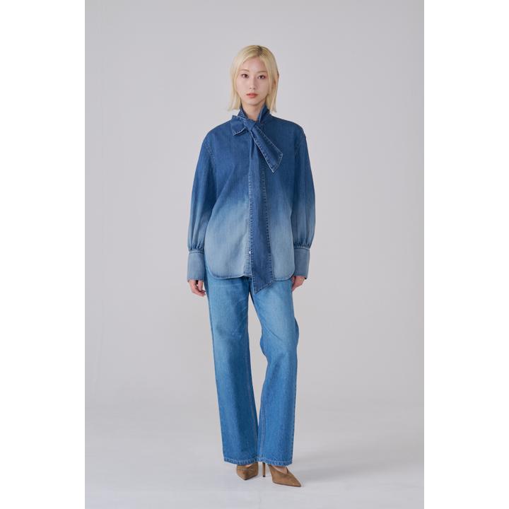 BOW-TIE DENIM SHIRT