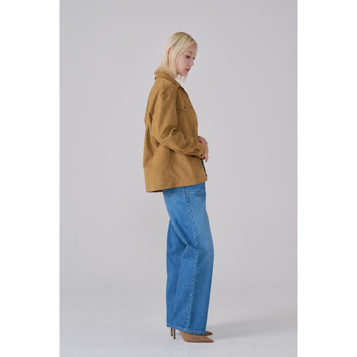 FAUX SUEDE SHIRT JACKET